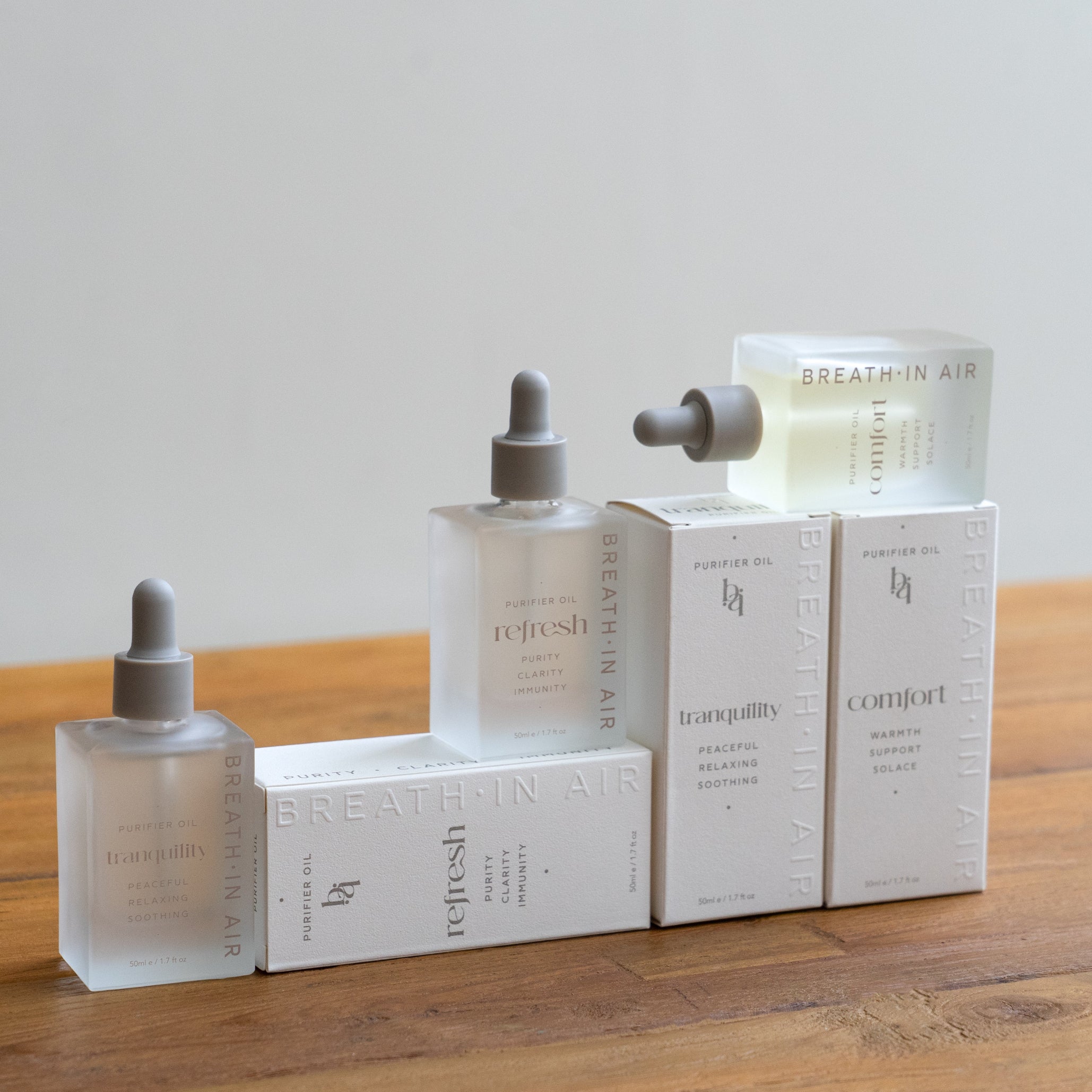 The Pure & Fresh Trio – Refresh, Tranquility & Comfort Purifier Oils