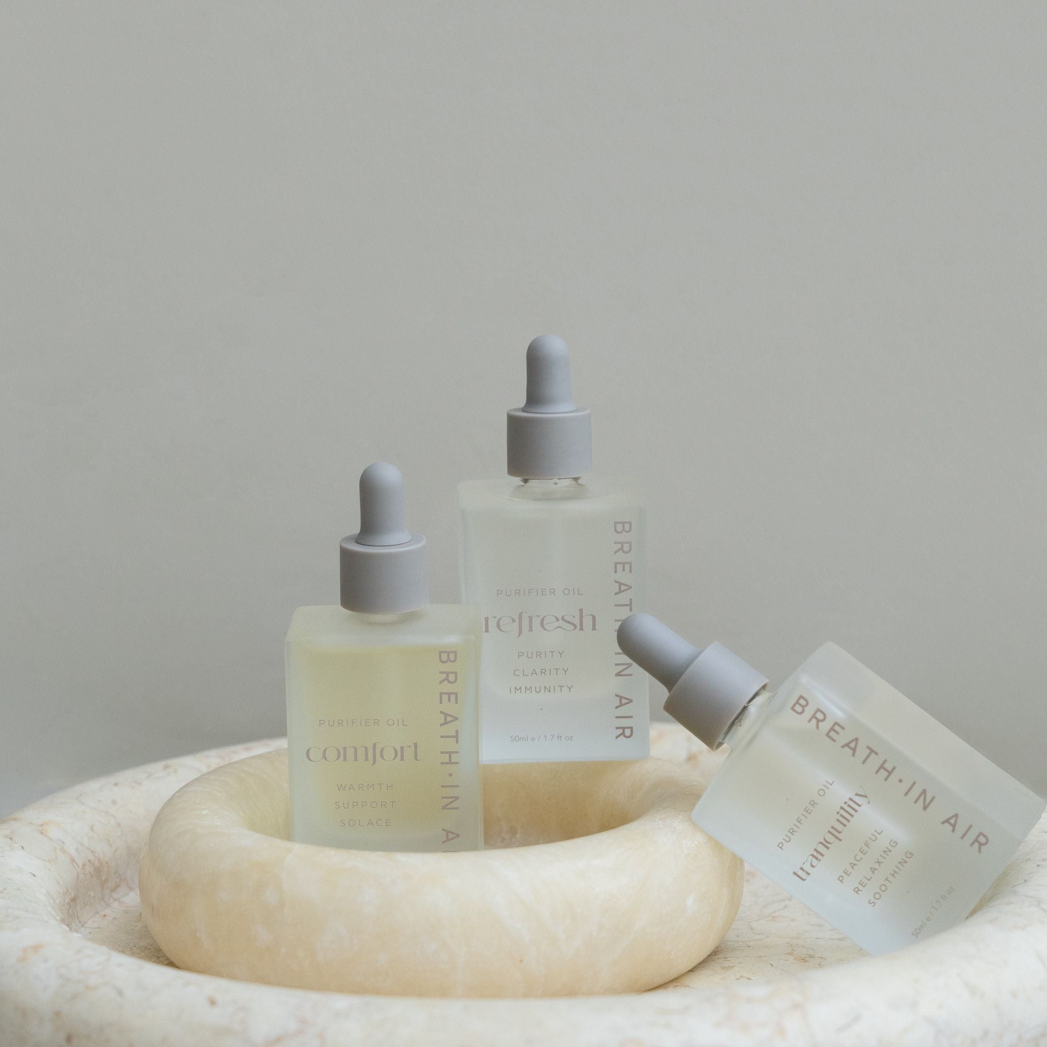 The Pure & Fresh Trio – Refresh, Tranquility & Comfort Purifier Oils