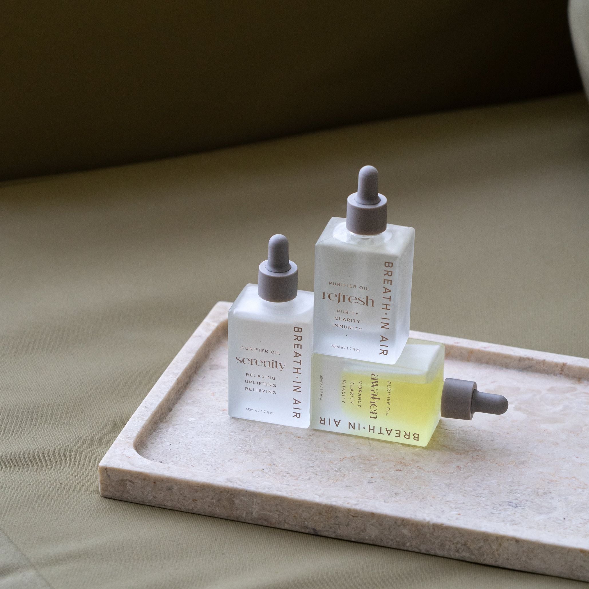 The Energise Trio – Awaken, Refresh & Serenity Purifier Oils
